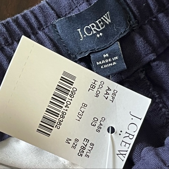 NWT Women's J. Crew Navy Linen Blend Pants size M - Picture 13 of 13